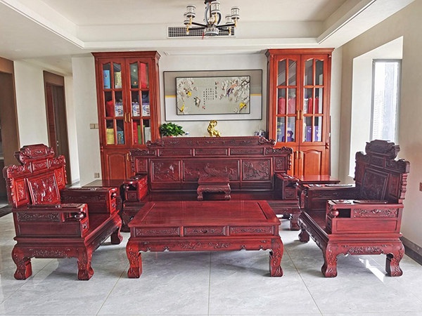 緬甸花梨財源滾滾沙發